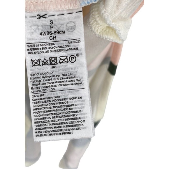 Banana Republic Dress Size Small Knit Striped Color Block Midi Pink Multi - Picture 7 of 9